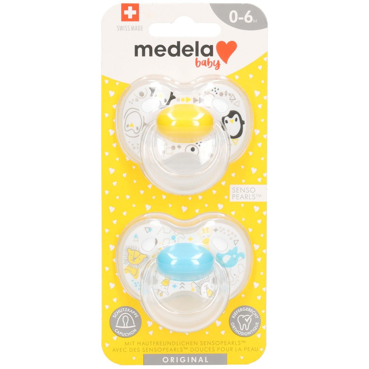 Medela Baby Original tétine jaune soleil 0-6 mois duo (2 pièces)