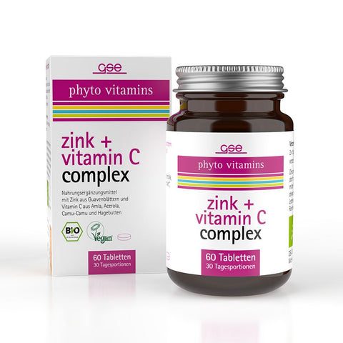gse phyto vitamins Zinc + Vitamine C Complexe (Bio) (60 pièces)