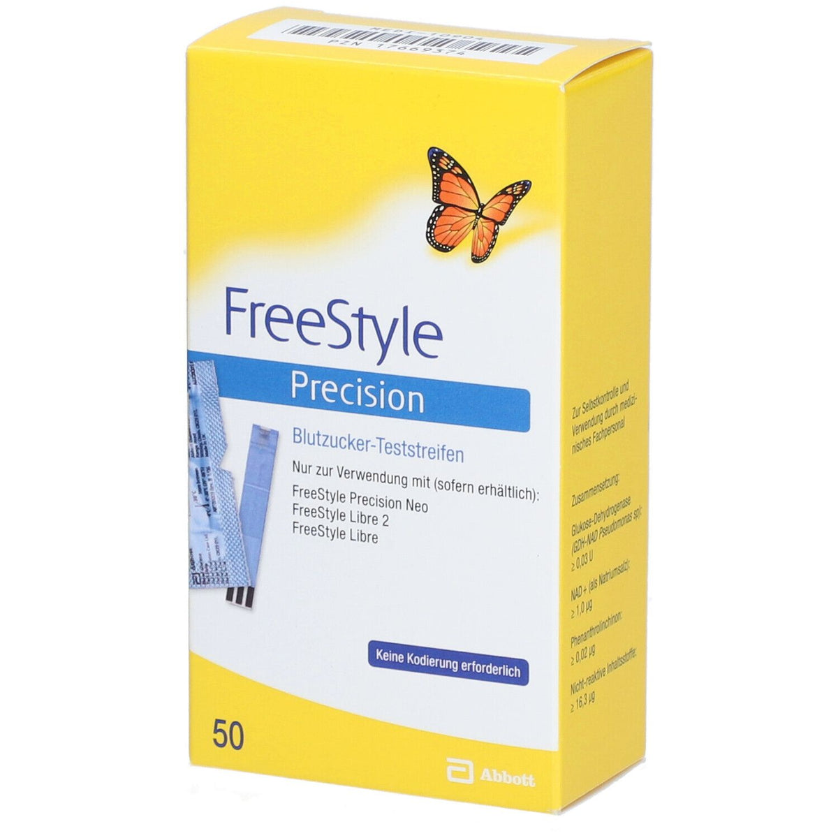 FreeStyle Precision bandelettes de test de glycémie (50 pièces)