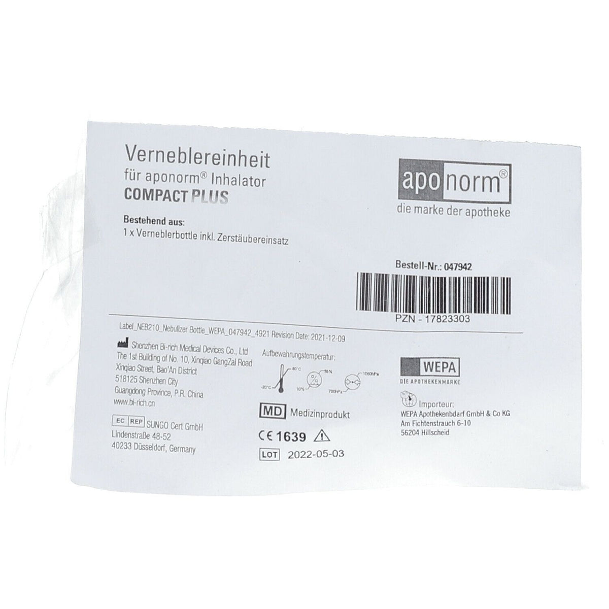 APONORM® Inhalator Compact PLUS unité de nébulisation (1 pièce)