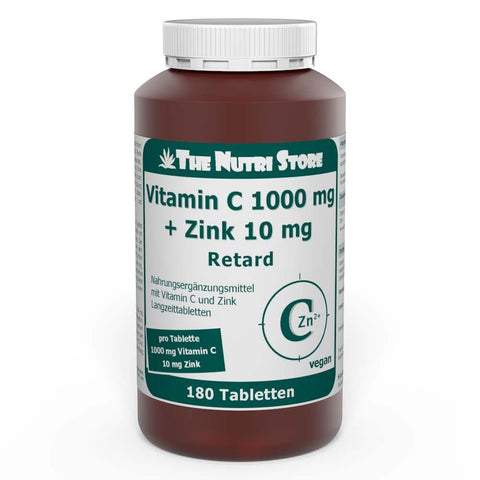 Vitamine C 1000 mg + zinc 10 mg comprimés à libération prolongée (180 comprimés)