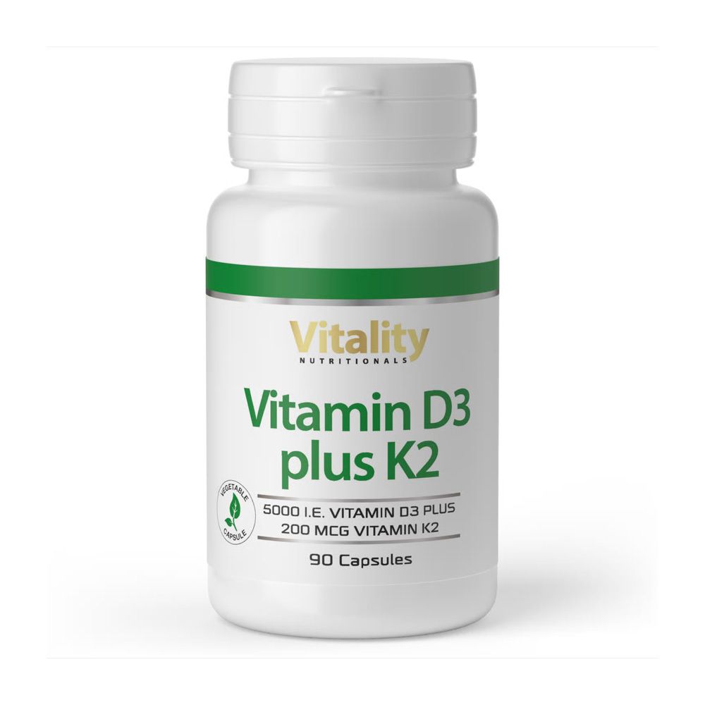 Vitamine D3 5000 UI et vitamine K2 (90 gélules)