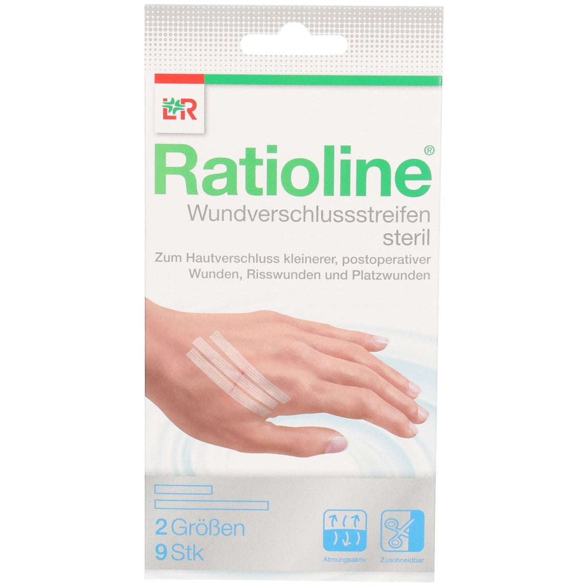 Ratioline® Bandelettes de fermeture de plaies stériles (9 pièces)