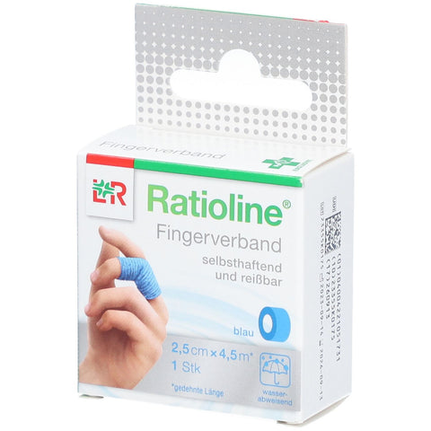 Ratioline bandage de doigt auto-adhésif bleu (2,5 cm x 4,5 m)