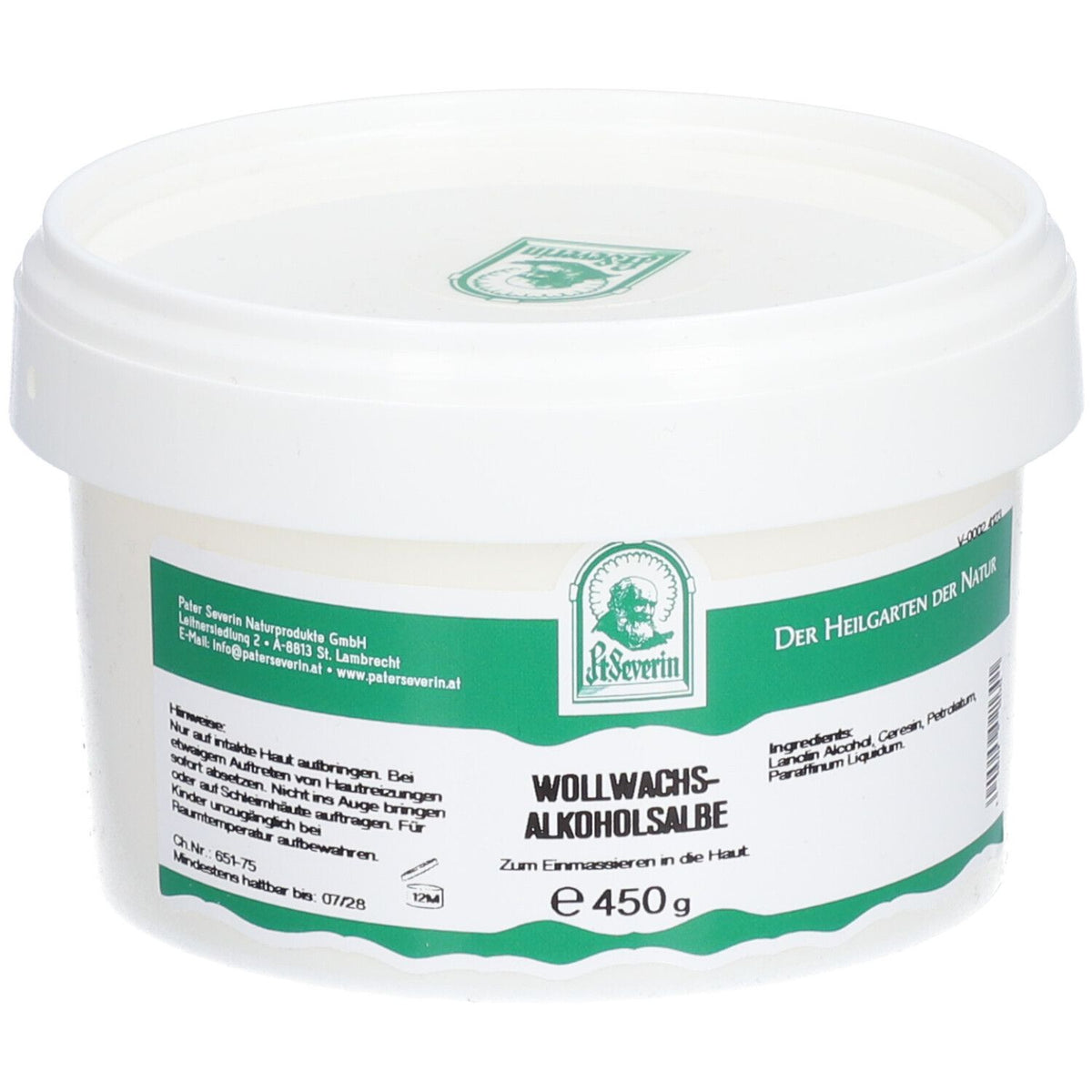 St. Severin Pater Severin pommade à l'alcool de lanoline (450 g)