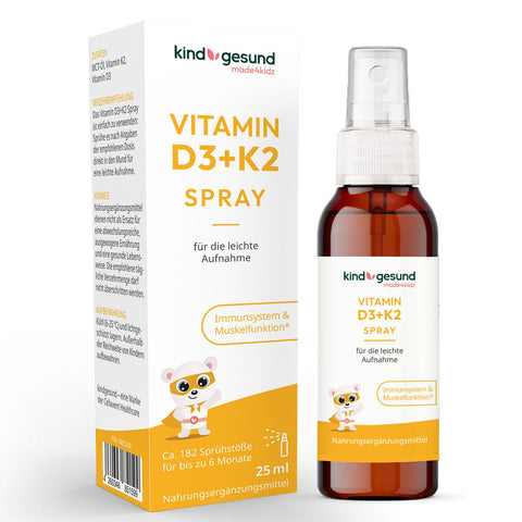 kindgesund® Vitamin D3K2 children's spray – vegan and high-dose (25 ml)