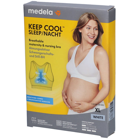 Medela Keep Cool™ bustier de nuit pour grossesse et allaitement blanc, taille XL (1 pièce)