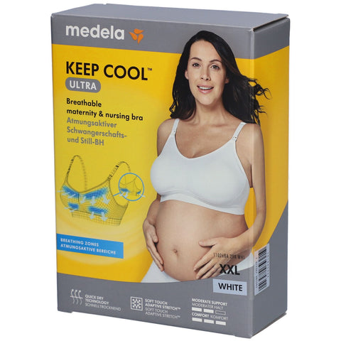 medela Keep Cool™ Ultra Komfort soutien-gorge de grossesse et d'allaitement blanc, taille XXL (1 pièce)