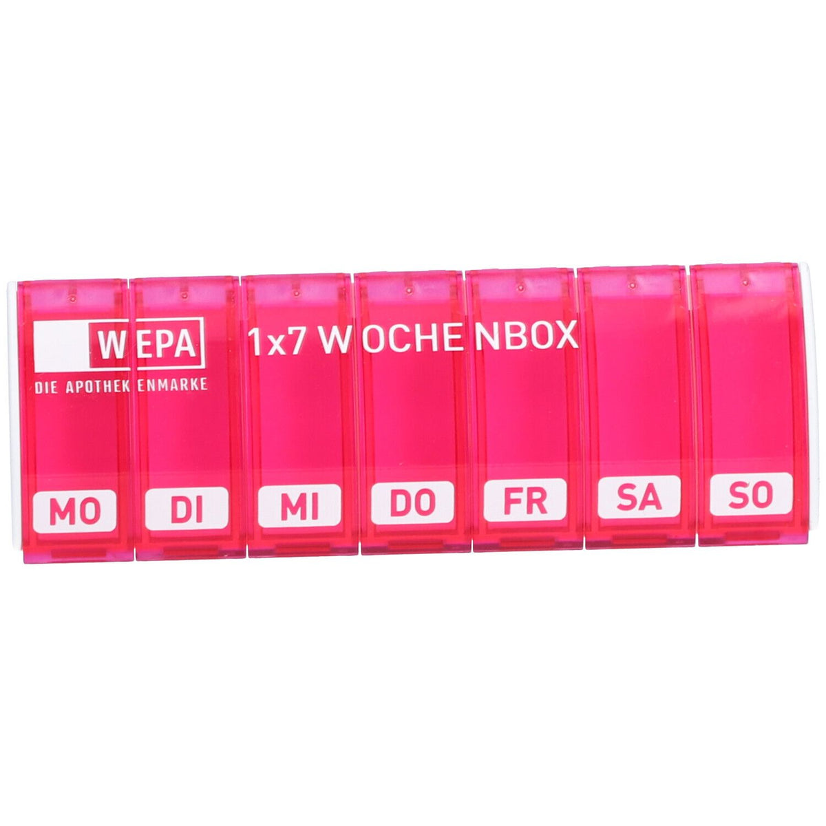 WEPA 1x7 boîte hebdomadaire rose/protection UV+ — 1 pièce