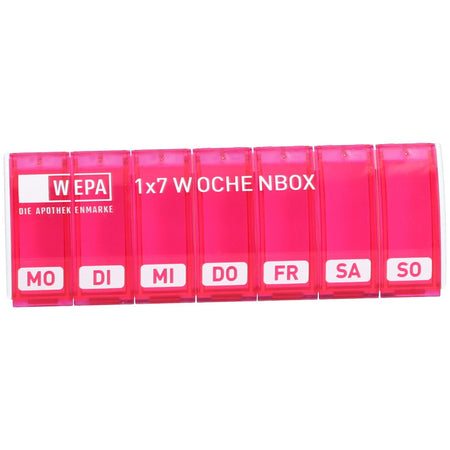 WEPA 1x7 boîte hebdomadaire rose/protection UV+ — 1 pièce