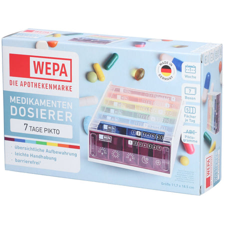 WEPA Semainier 7 jours arc-en-ciel/pictogrammes (1 pièce)