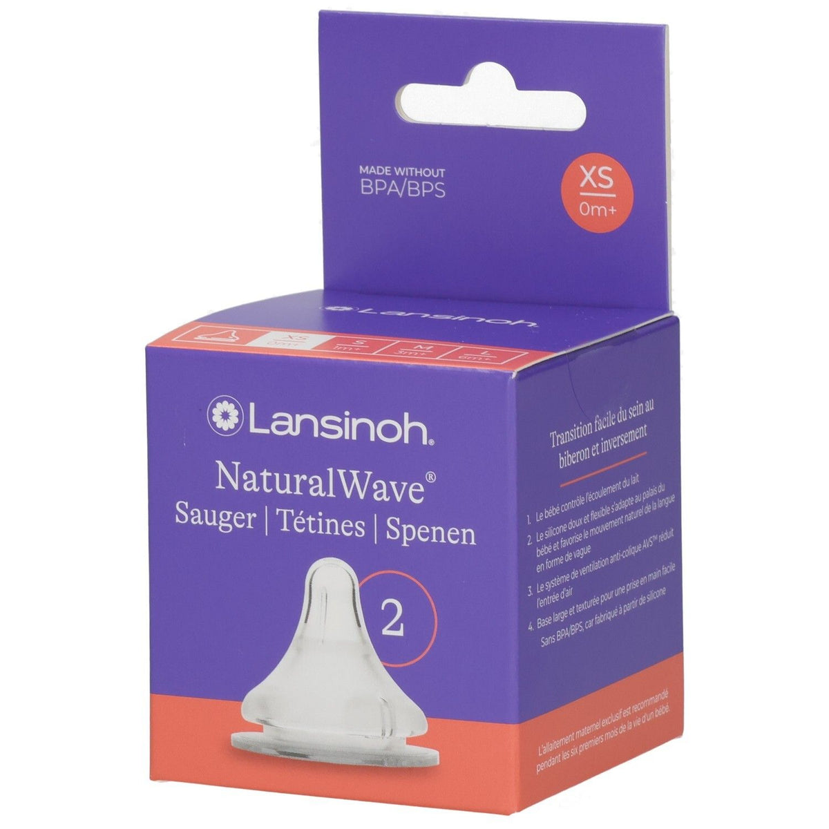 Lansinoh® NaturalWave® tétine XS (2 pièces)
