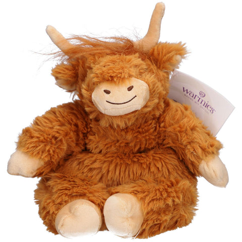 Warmies peluche chauffante bœuf des Highlands avec parfum de lavande (1 pièce)