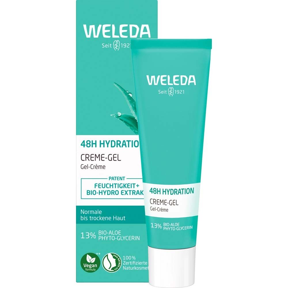 Weleda 48H Intensive Hydration crème-gel - Hydratation immédiate pour peaux normales et sèches (30 ml)