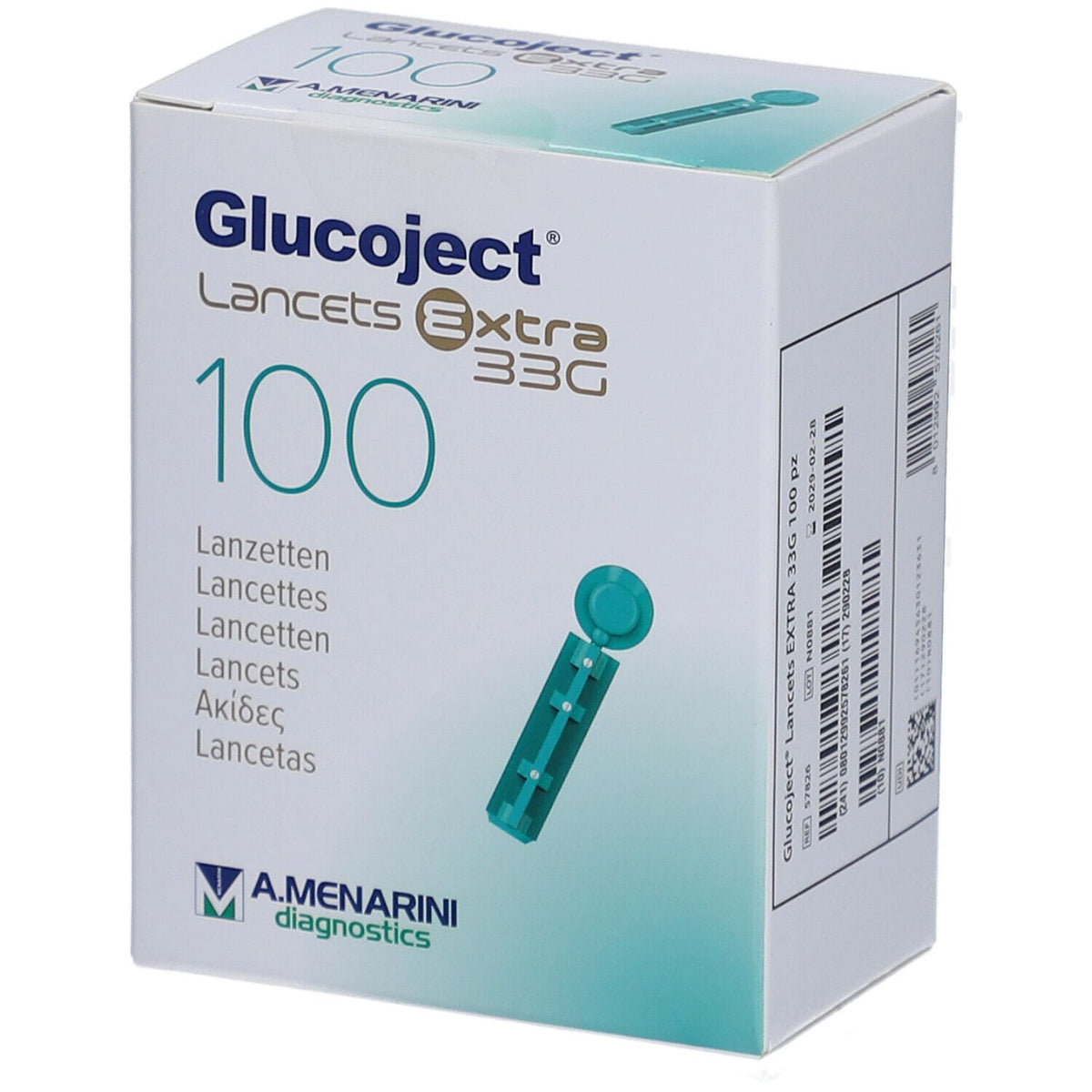 Glucoject® lancettes Extra 33G (100 pièces)