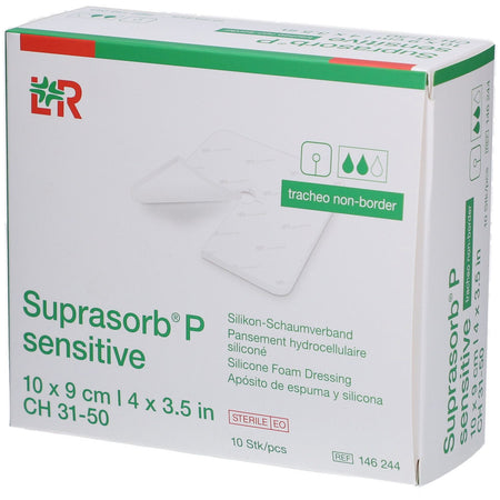 Suprasorb® P sensitive non-border pansement en mousse de silicone (10 x 9 cm)