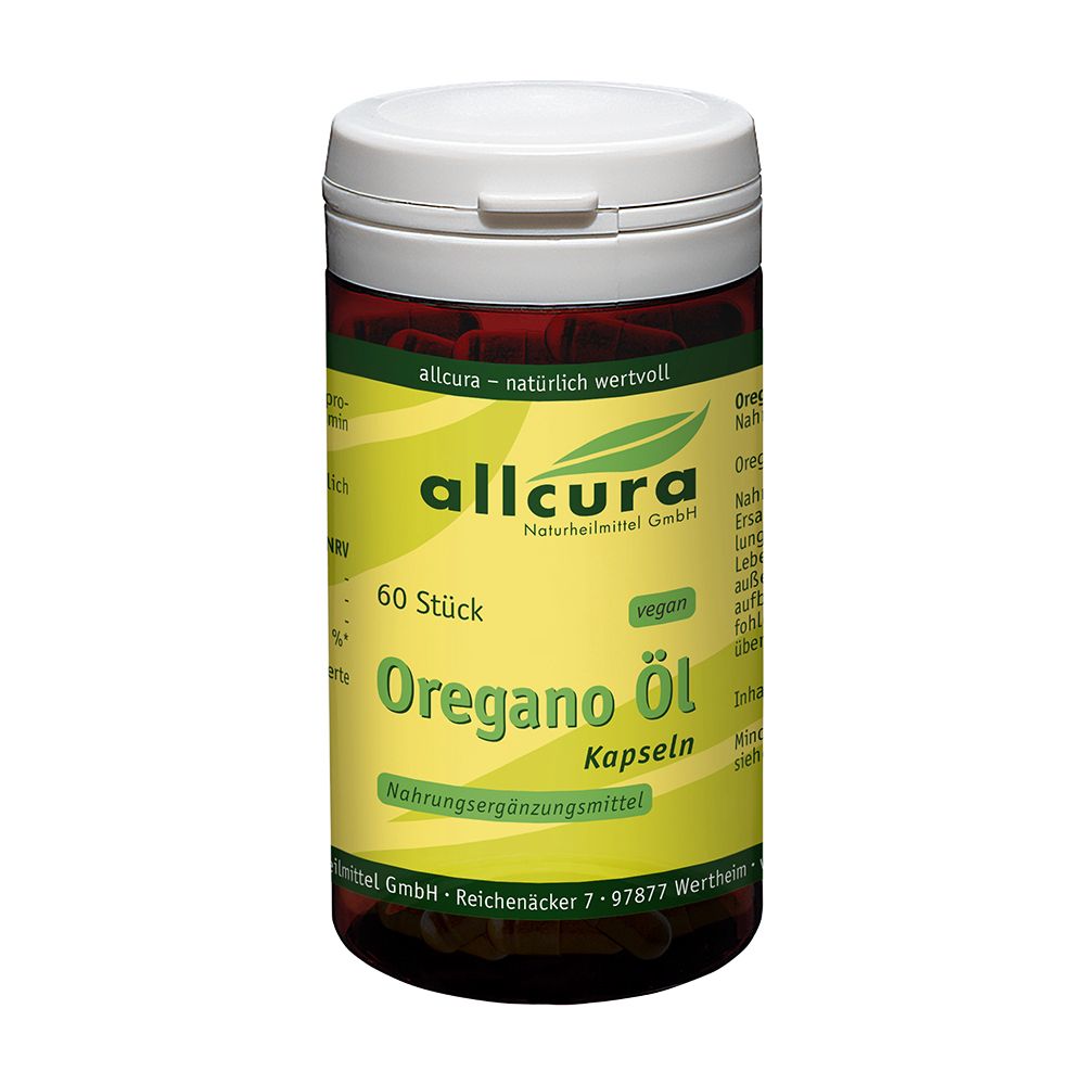 allcura huile d'origan gélules vegan (60 pièces)
