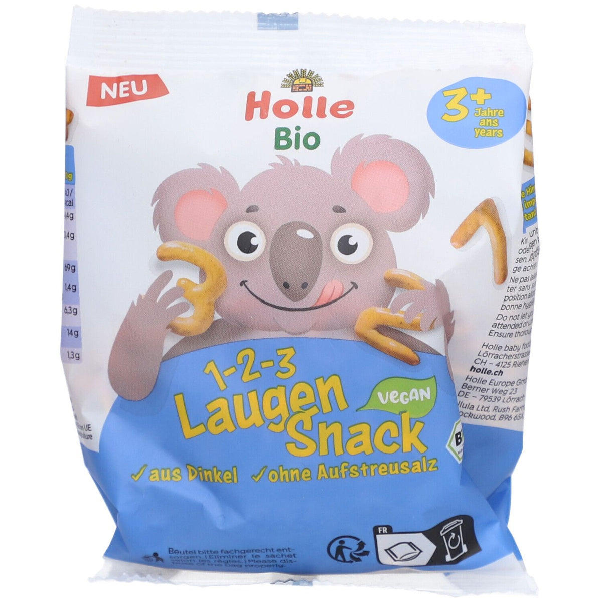 Holle Bio 1-2-3 Snack bretzel – épeautre & vegan (80 g)