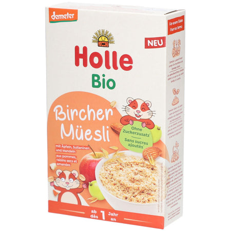 Holle Birchermüesli bio complet aux pommes, raisins secs et amandes (200 g)