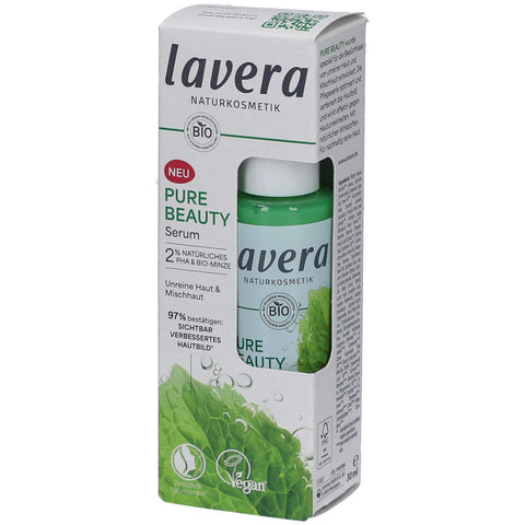lavera® PURE BEAUTY Sérum 2 % PHA & menthe bio pour peau mixte impure — 30 ml