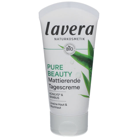 lavera® Pure Beauty crème de jour matifiante à l'Acnylis® et au bambou (50 ml)