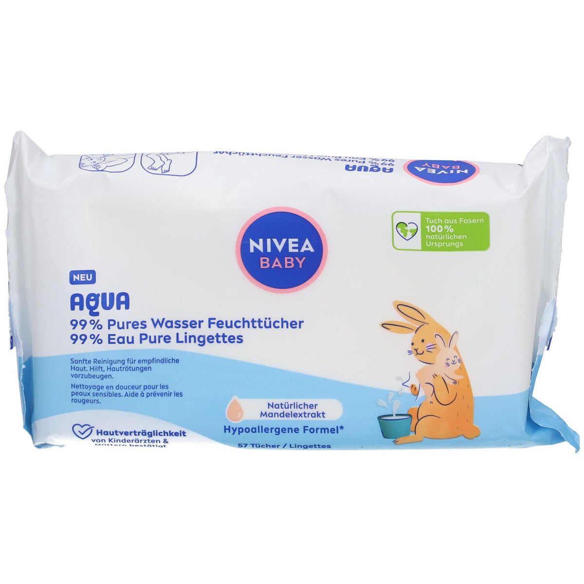 NIVEA® BABY Aqua lingettes humides (57 lingettes)