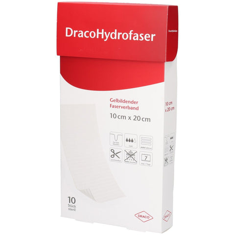 DracoHydrofaser gelling fiber dressing 10x20 cm (10 pieces)