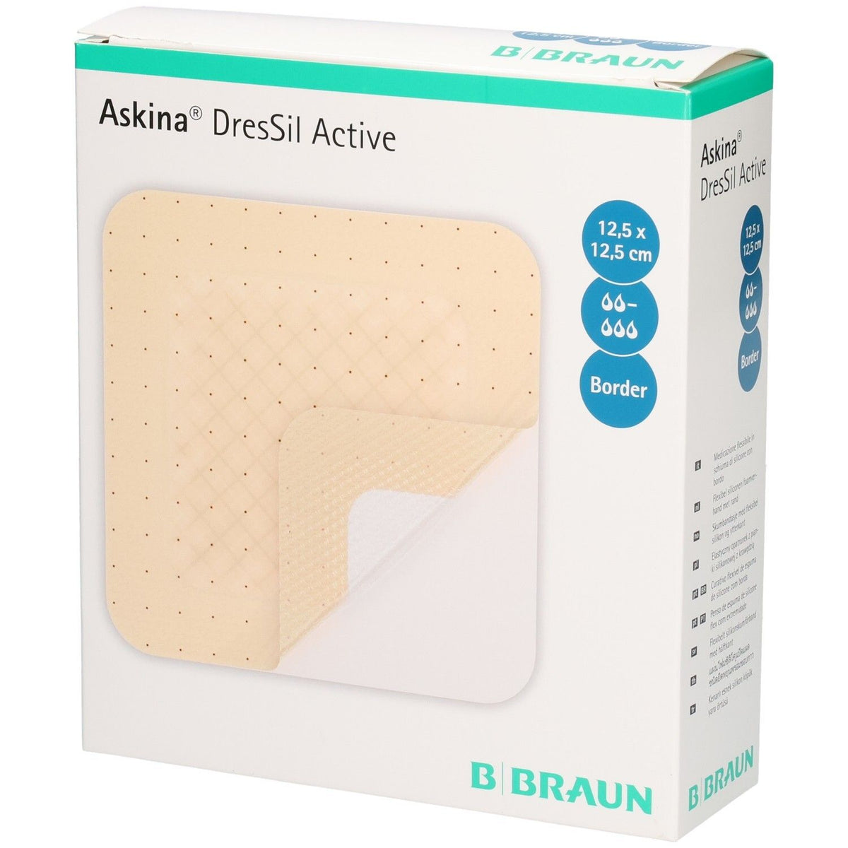 Askina DresSil Active pansement en mousse 12,5 x 12,5 cm (10 pièces)