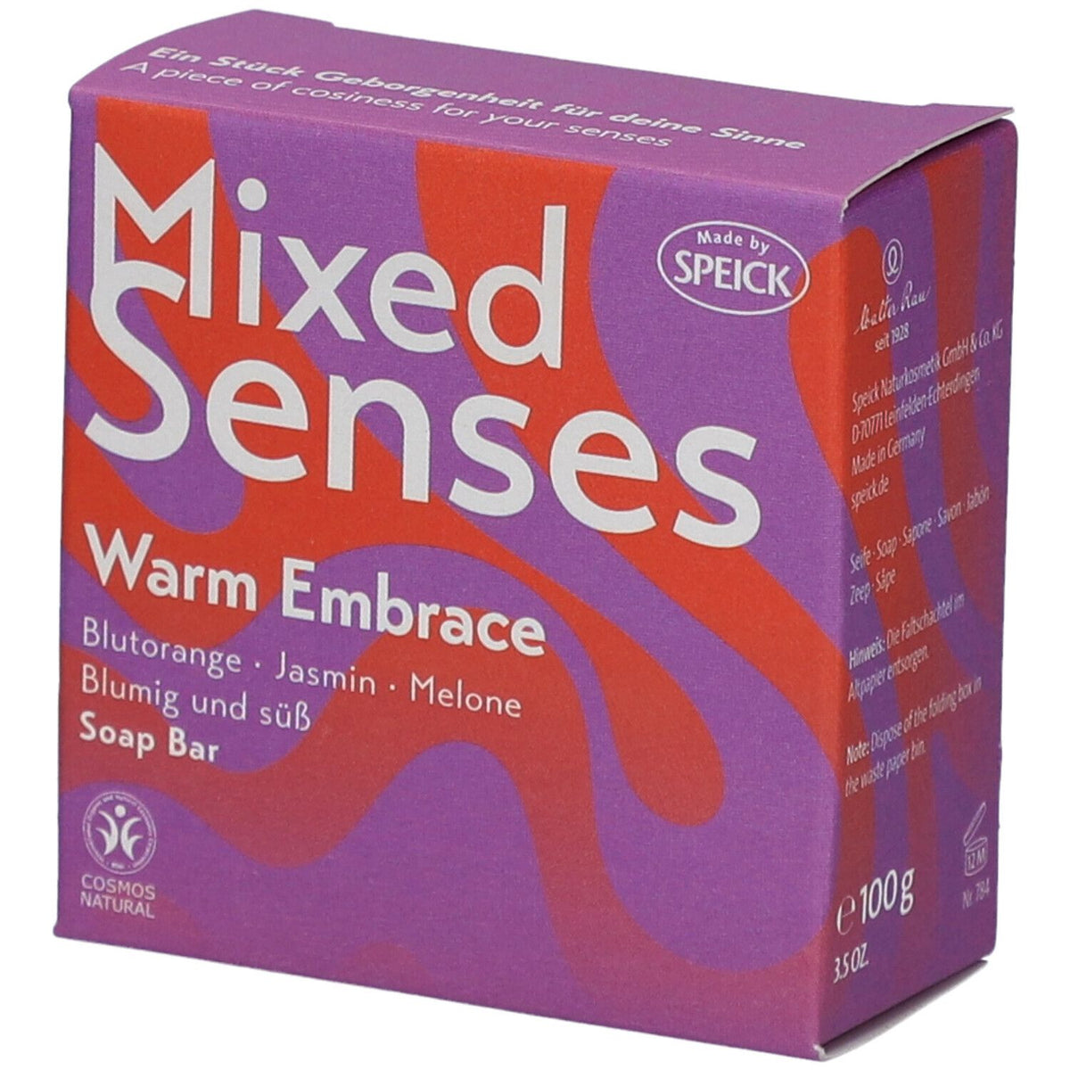 Mixed Senses® Warm Embrace savon – orange sanguine, jasmin et melon, vegan (100 g)