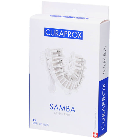 Curaprox Samba têtes de brosse de rechange – 2x poils souples pour brosse à dents robotique (2 pièces)