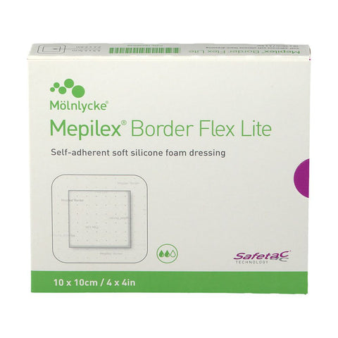 Mepilex Border Flex Lite pansement en mousse stérile (10 x 10 cm, 5 pièces)