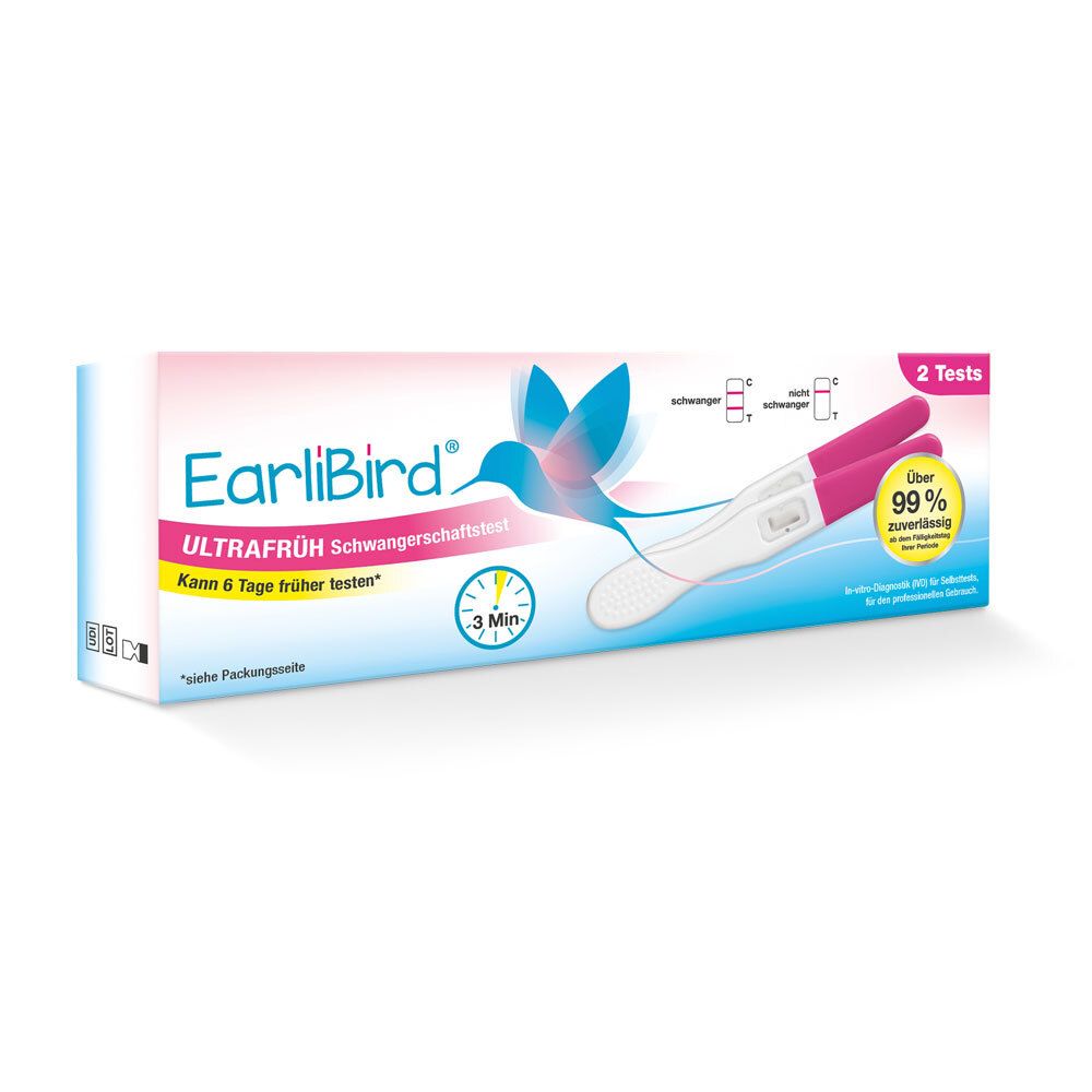 EarliBird® test de grossesse ultra-précoce (2 pièces)
