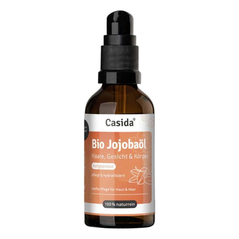 Casida huile de jojoba bio pressée à froid pour cheveux, visage et corps (50 ml)