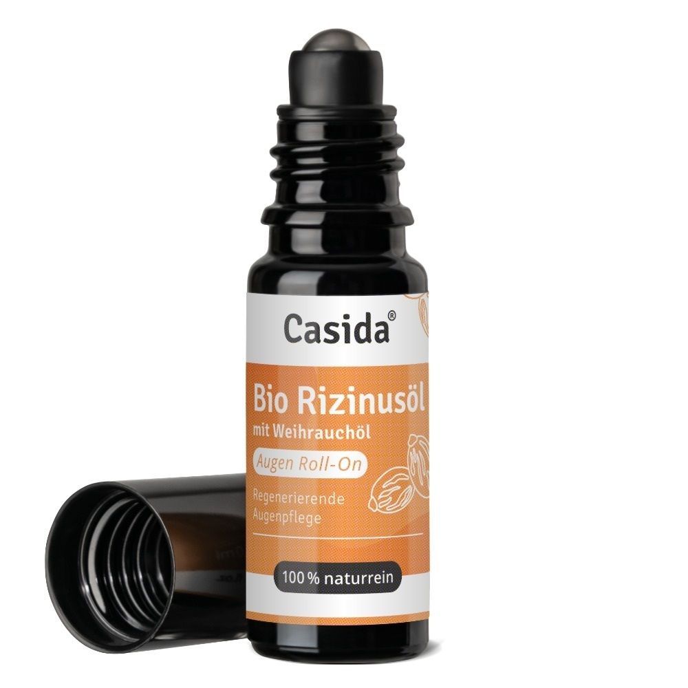 Casida® Huile de ricin bio Roll-on pour les yeux à l'huile d'encens (10 ml)