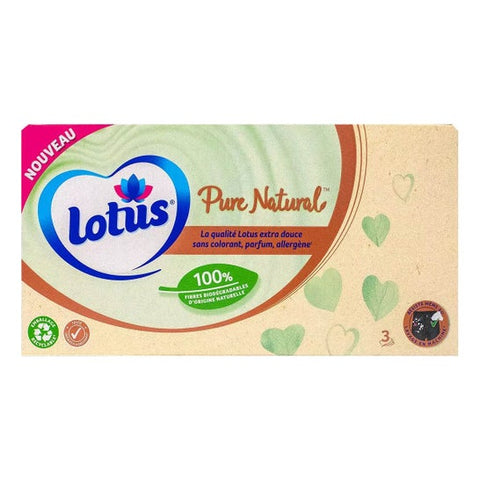 Lotus Mouchoir blanc pur naturel (80 pièces)