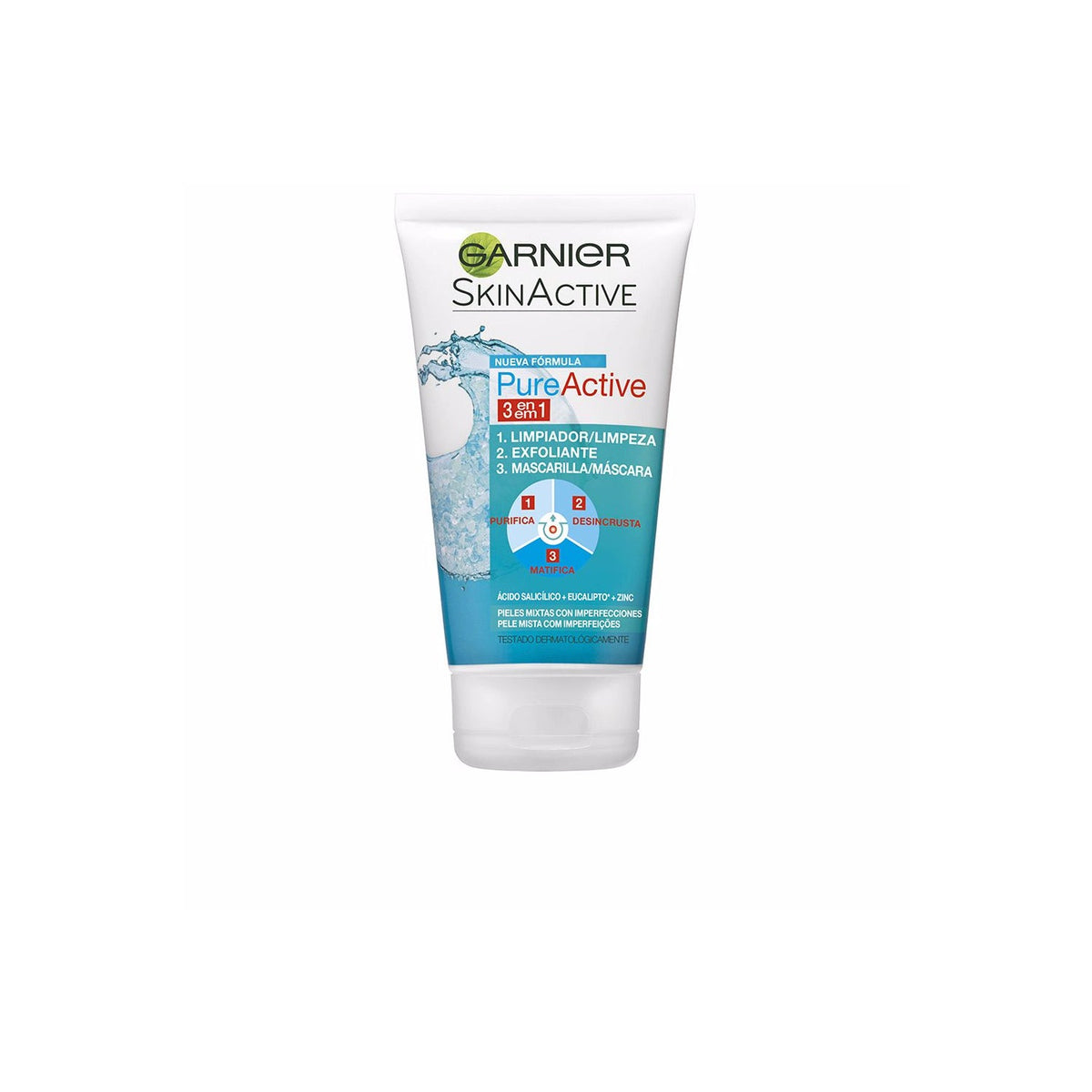 Garnier Pure Active 3 en 1 gel nettoyant peau grasse (150 ml)