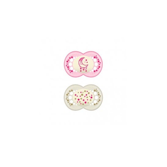 MAM Sucette bébé silicone Original Nuit + 6 M pack D