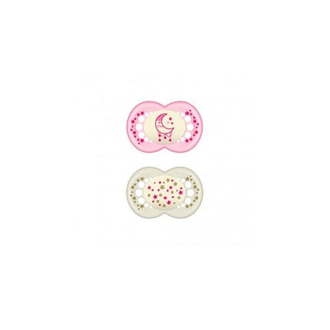 MAM Sucette bébé silicone Original Nuit + 6 M pack D