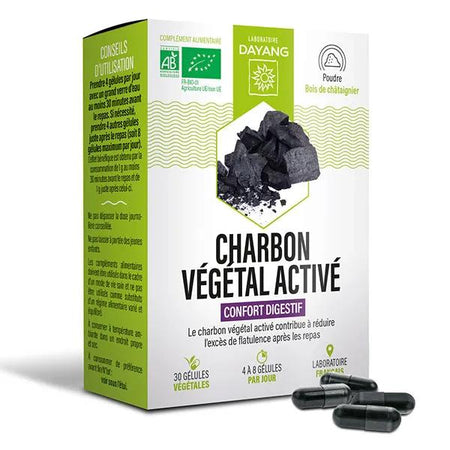 Dayang Charbon végétal activé BIO 30 gélules