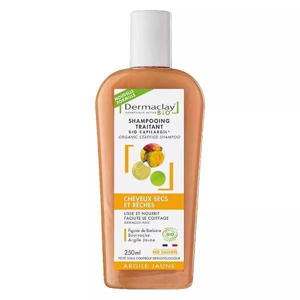 Dermaclay Shampoing Traitant Bio Cheveux Secs et Rêches Argile Jaune 250ml