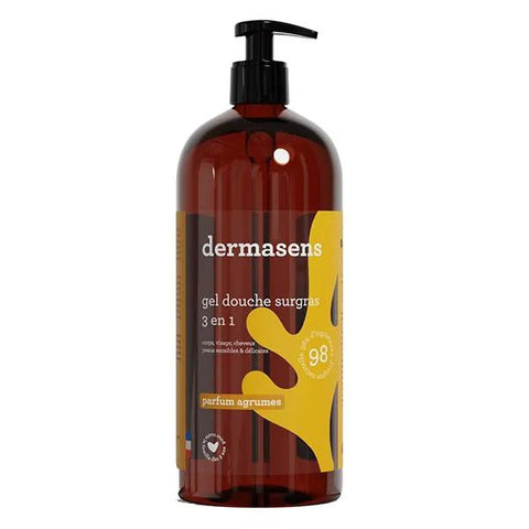 Dermasens Gel Douche Surgras 3 en 1 Agrumes 1L