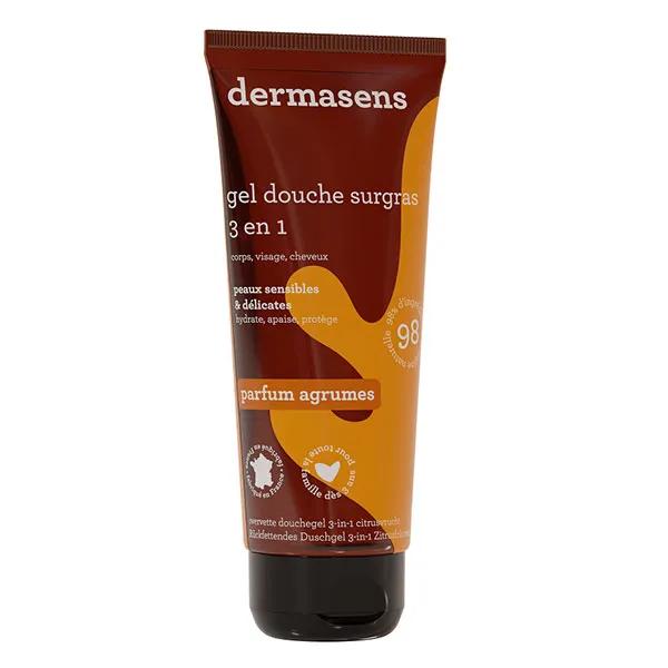 Dermasens Gel Douche Surgras Corps Visage Cheveux Agrumes (200 ml)
