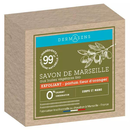 Dermasens Savon de Marseille solide bio exfoliant fleur d'oranger (100 g)