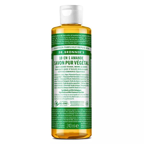 Dr Bronner's Savon Pur Végétal Amande "18 en 1" (240 ml)