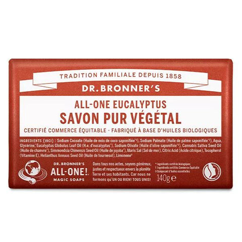 Dr. Bronner's Pure-Castile Bar Soap Eucalyptus 140g