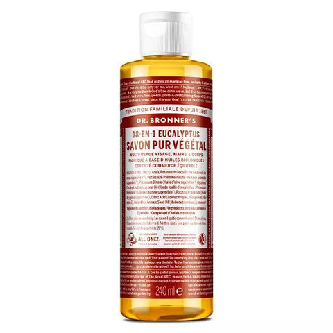 Dr Bronner's Savon Pur Végétal Eucalyptus "18 en 1" 240ml