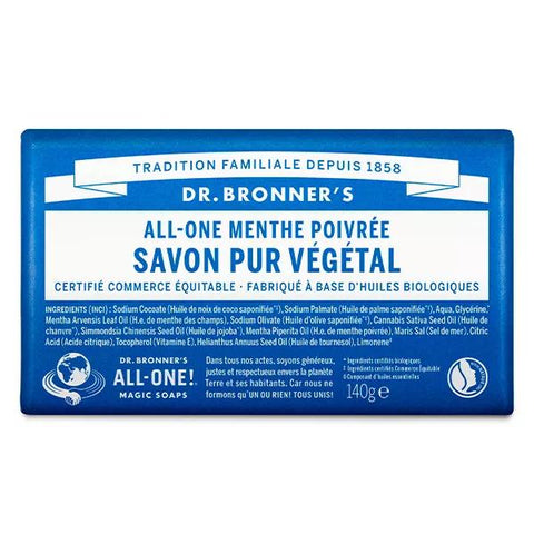Dr Bronner's Peppermint Pure-Castile Soap 140g