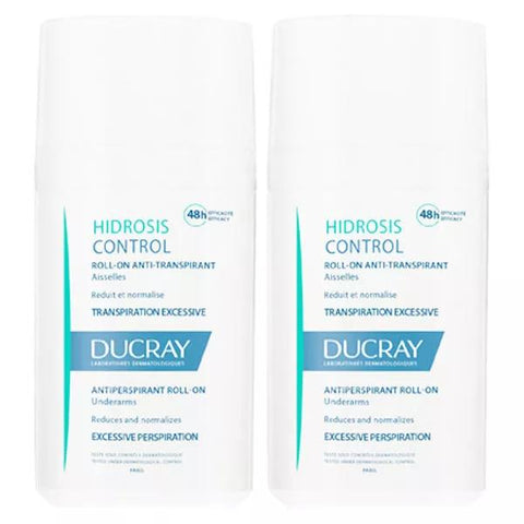 Ducray Hidrosis Control Anti-Perspirant Roll-On Pack of 2 x 40ml