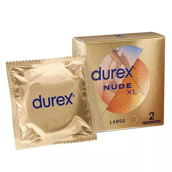 Durex Nude Préservatif Ultra Fin Extra Large (2 unités)