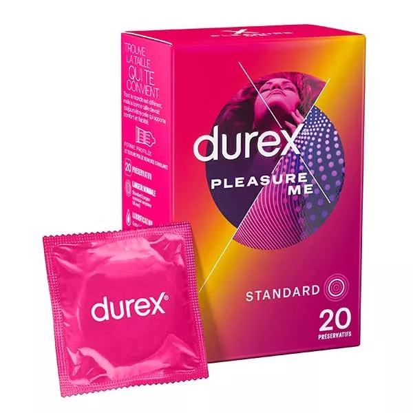 Durex Pleasure Me préservatifs perlés et nervurés (20 pièces)